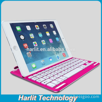 OEM Bluetooth Keyboard For iPad Air 2 Red Color Aluminum Bluetooth Keyboard Case 7 Color Back Light